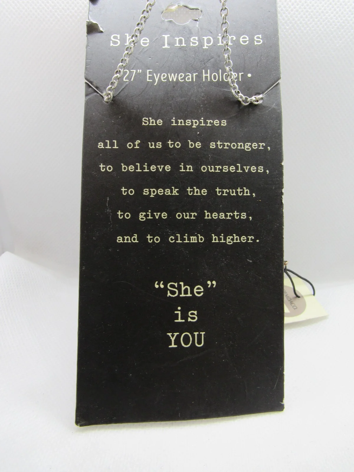 DEMDACO Inspirational Fearless She believed so she eyeglass holder Necklace 4